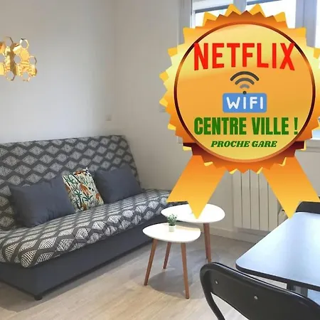 Cosy T2 Wifi Parking Proche Gare Centre Saint-Quentin (Aisne)